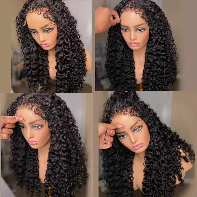 Raw Indian Natural Lace Front Curly Wig, Short Human Hair Lace Frontal Wig Curly 14 inch 13X4.