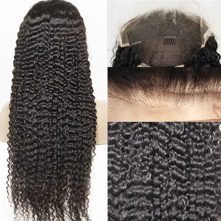 Raw Indian Natural Lace Front Curly Wig, Short Human Hair Lace Frontal Wig Curly 14 inch 13X4.