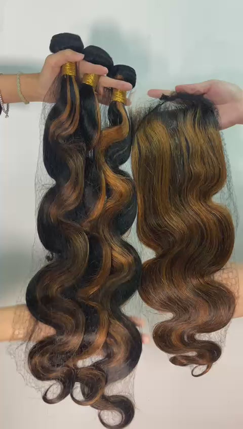 Body Wave Bundles Virgin Human Hair Weave Extensions.