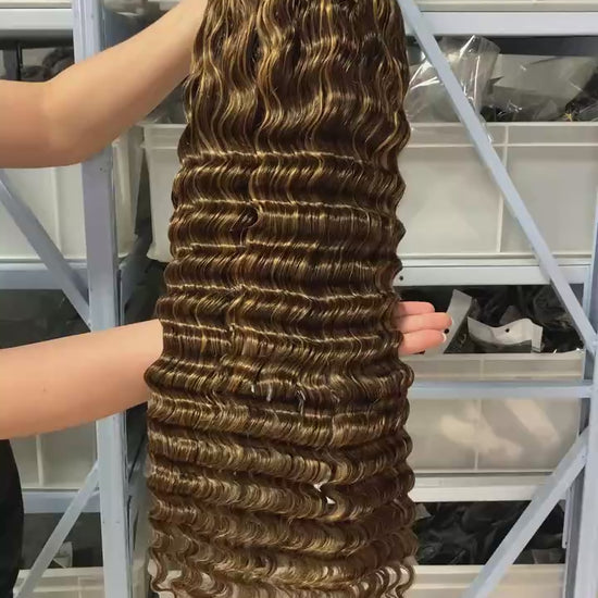 Celebrity Hair & Beauty Deep Wave Lace Front Wig – Pre Plucked Brazilian Remy Human Hair.