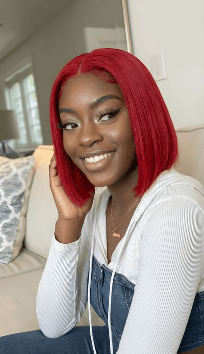 Glamour Hair Sexy Red Bob – Vibrant Color and Trendy Style.
