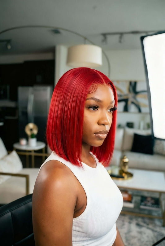 Glamour Hair Sexy Red Bob – Vibrant Color and Trendy Style.